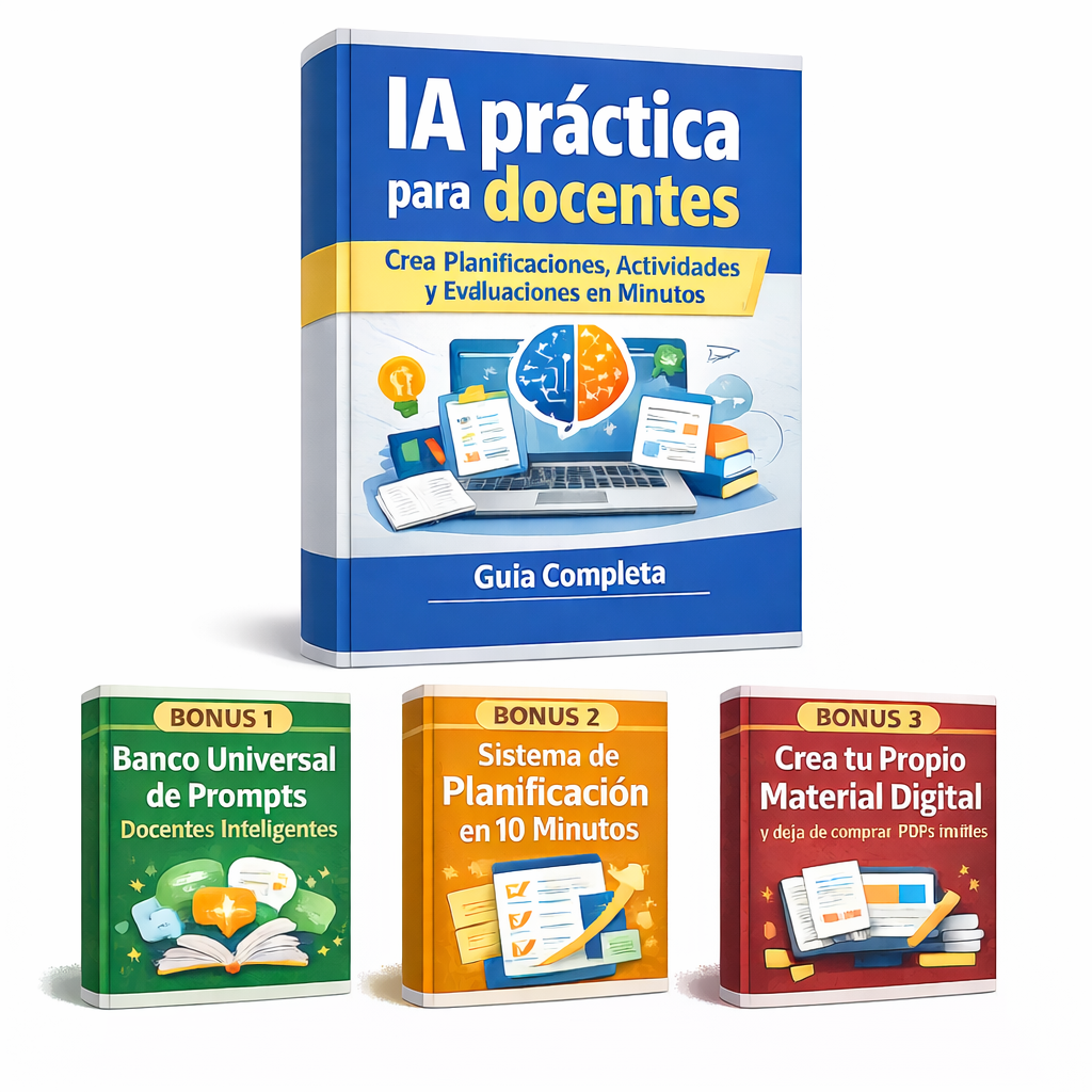 IA PRÁCTICA PARA DOCENTES + 3 BONUS